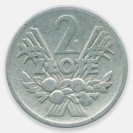 2 злотых 1958-1974 Польша (Very Fine)