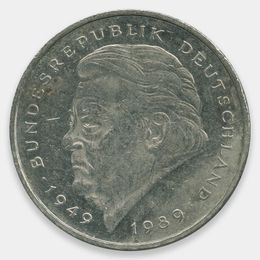 Франц Йозеф Штраус, 40 лет Федеративной Республике 2 марки, 1995 Германия (Very Fine)