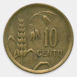 10 центов 1925 Литва (Very Fine)