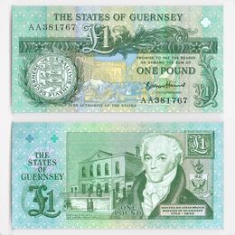 Банкнота 1 фунт 2023 Гернси (UNC)