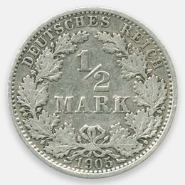 1/2 марки 1905 Германия (А) (Very Fine)