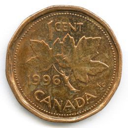 1 цент 1990-1996 Канада (Very Fine)