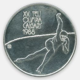 Зимние Олимпийские Игры. Калгари 1988 500 форинтов 1986 Венгрия