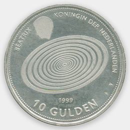 Миллениум 10 гульденов 1999 Нидерланды (сост. UNC)