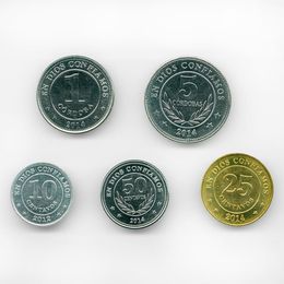 Набор монет Никарагуа 5 монет 2012-2014 (сост. UNC)