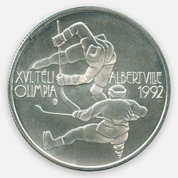 Зимние Олимпийские игры. Хоккей 1992 500 форинтов 1989 Венгрия