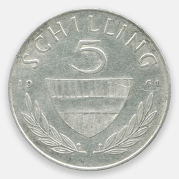 5 шиллингов 1961 Австрия (XFine)
