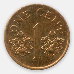 1 цент 1992-2002 Сингапур (Very Fine)