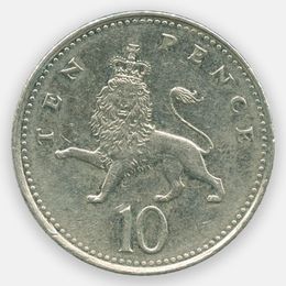 10 пенсов 1998-2008 Великобритания (Very Fine)