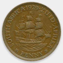 1 пенни 1929 ЮАР (сост. XFine)