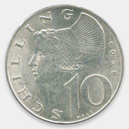 10 шиллингов 1958 Австрия (about UNC)