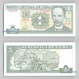 Банкнота 1 песо 2016 Куба сост. UNC