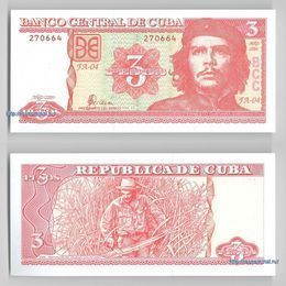 Банкнота 3 песо 2005 Куба сост. UNC