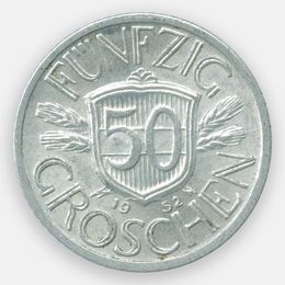 50 грошей 1946-1955 Австрия (Very Fine)