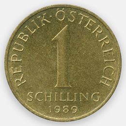 1 шиллинг 1959-2001 Австрия (Very Fine)