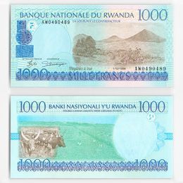 Банкнота 1000 франков 1998 Руанда (сост. UNC)