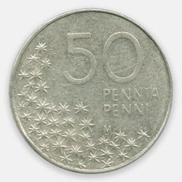 50 пенни 1990-2001 Финляндия (Very Fine)