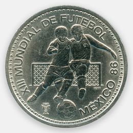 Чемпионат мира по футболу 100 эскудо 1986 Португалия (UNC)