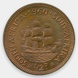 1/2 пенни 1960 ЮАР (сост. UNC)