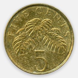 5 центов 1992-2013 Сингапур (Very Fine)