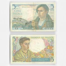 Банкнота 5 франков 1943 Франция (VF)