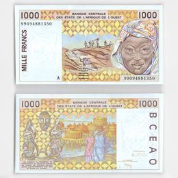 Банкнота 1000 франков 1999 Кот-Дивуар (сост. UNC)