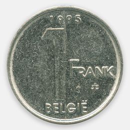 1 франк 1994-2001 BELGIE Бельгия (XFine)