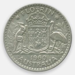 2 шиллинга (флорин) 1960 Австралия (Very Fine)