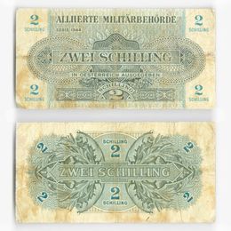 Банкнота 2 шиллинга 1944 Австрия (Оккупация Союзными войсками)