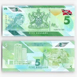 Банкнота 5 долларов 2021 Тринидад и Тобаго (сост. UNC)