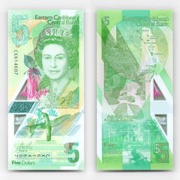Банкнота 5 долларов 2020 (2021) Восточные Карибы (сост. UNC)