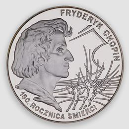 150 лет со дня смерти Фредерика Шопена 10 злотых 1999 Польша