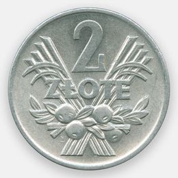 2 злотых 1958 Польша (UNC)