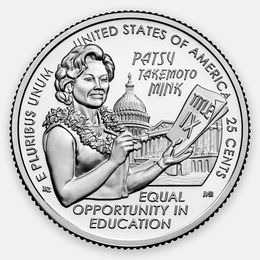 Адвокат и политик Пэтси Минк 25 центов 2024 (D) США