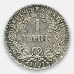 1 марка 1907 E Германия (Very Fine)