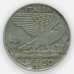 50 чентезимо 1940 Италия (Very Fine)