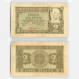Банкнота 2 злотых 1941 Польша (VF)