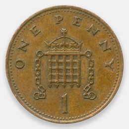 1 пенни 1985-1992 Великобритания (Very Fine)