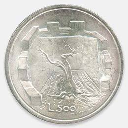 Республика 500 лир 1976 Сан-Марино