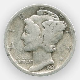 1 дайм (10 центов) 1931 США (сост. Fine)