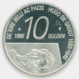 Гуго Гроций 10 гульденов 1995 Нидерланды (сост. UNC)