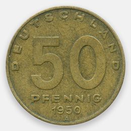 50 пфеннигов 1950 ГДР (Very Fine)