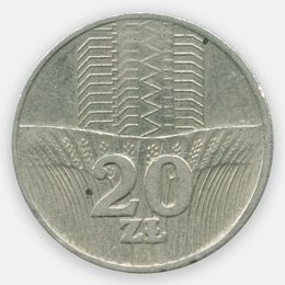 20 злотых 1973-1976 Польша (Very Fine)