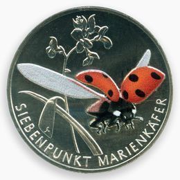 Семиточечная коровка 5 евро 2023 Германия (UNC)