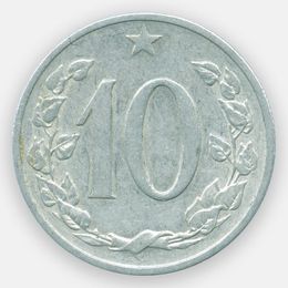 10 геллеров 1961-1971 Чехословакия (XFine)