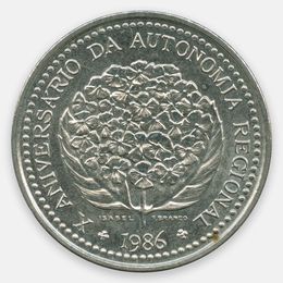 10 лет автономии Азорских островов 100 эскудо 1986 Португалия (Азорские острова)
