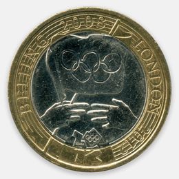 Церемония передачи Олимпийских игр 2 фунта 2008 Великобритания (Very Good)