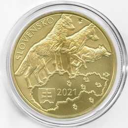 Волк 5 евро 2021 Словакия (UNC)