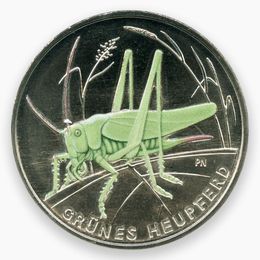 Зелёный кузнечик 5 евро 2024 Германия (UNC)