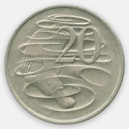 20 центов 1966-1984 Австралия (Very Fine)